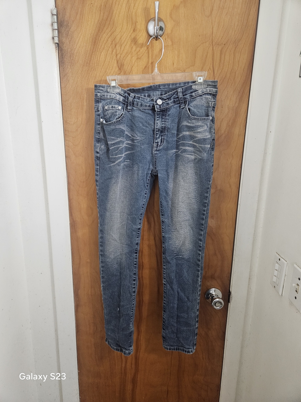 Teenage Boys Faded Blue Slim Jeans